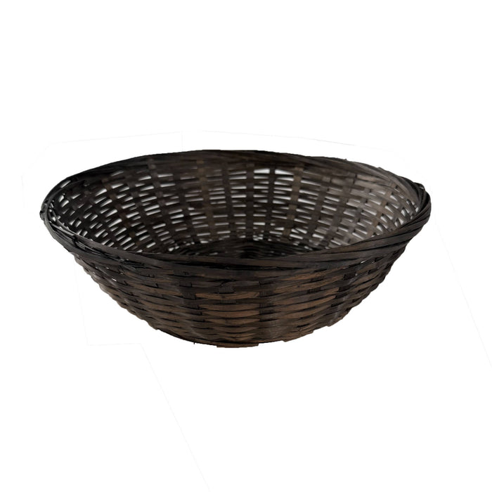 Bospak - 12“ handmade natural bamboo bowl with a dark finish