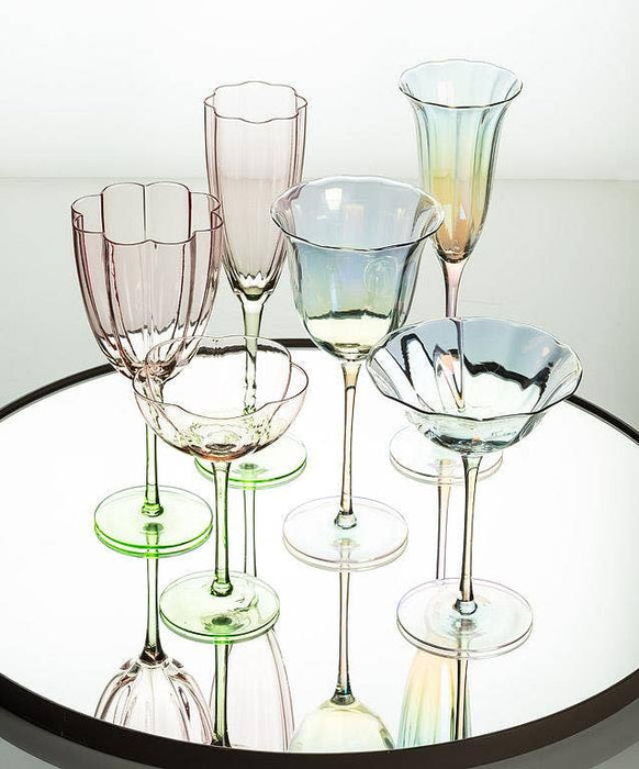 Abbott - Flower Look Wine Glass-8.5"H(13oz)