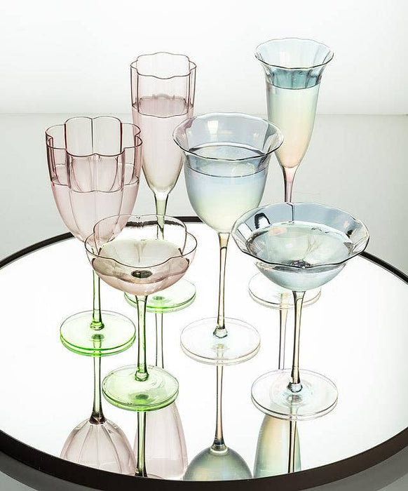 Abbott - Flower Look Wine Glass-8.5"H(13oz)