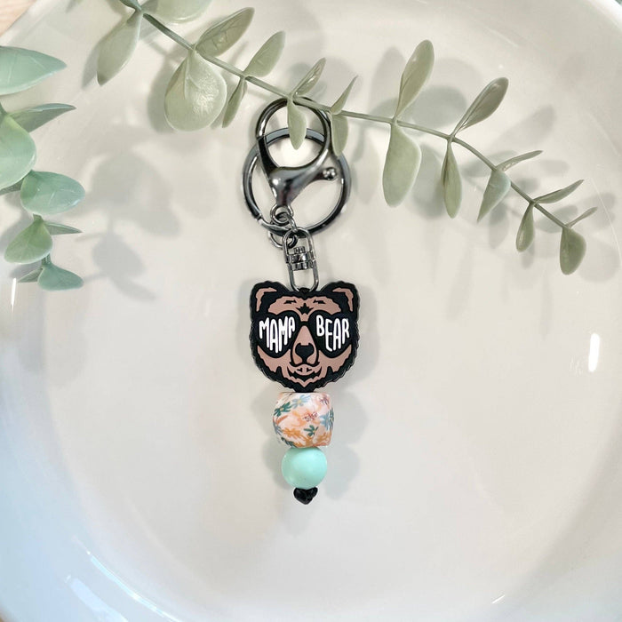 HandCrofted - Floral Mama Bear Keychain
