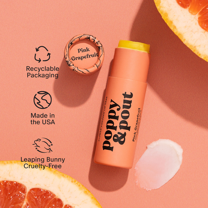 Poppy & Pout - Lip Balm, Pink Grapefruit