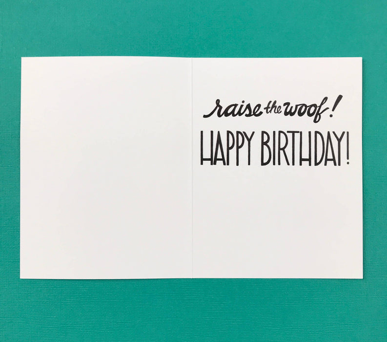 Abundance Illustration - A2 size it's pawwwty time happy birthday dog card