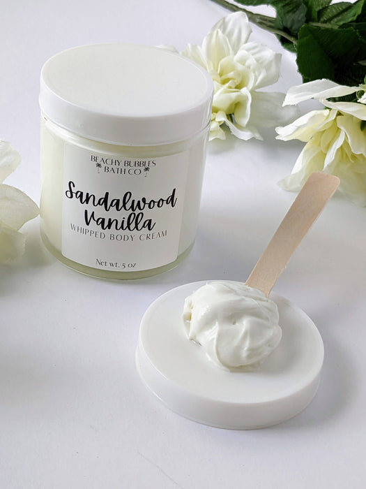 Beachy Bubbles Bath Co Sandalwood Vanilla Whipped Body Cream