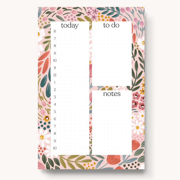Elyse Breanne Design - Floral Daily Planner Notepad