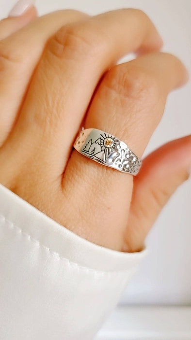 Ring Lizard Jewelry - Mountain Lover Ring – 925 Sterling Silver