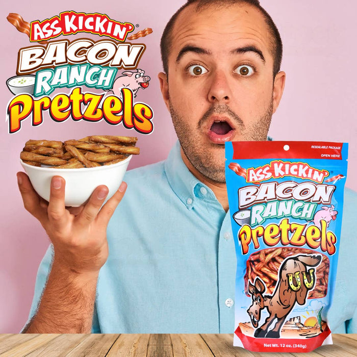 Southwest Specialty Food - Ass Kickin’ Bacon Ranch Pretzel Twists – 12 oz Bag