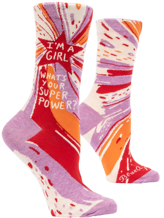 Blue Q - Superpower Crew Socks