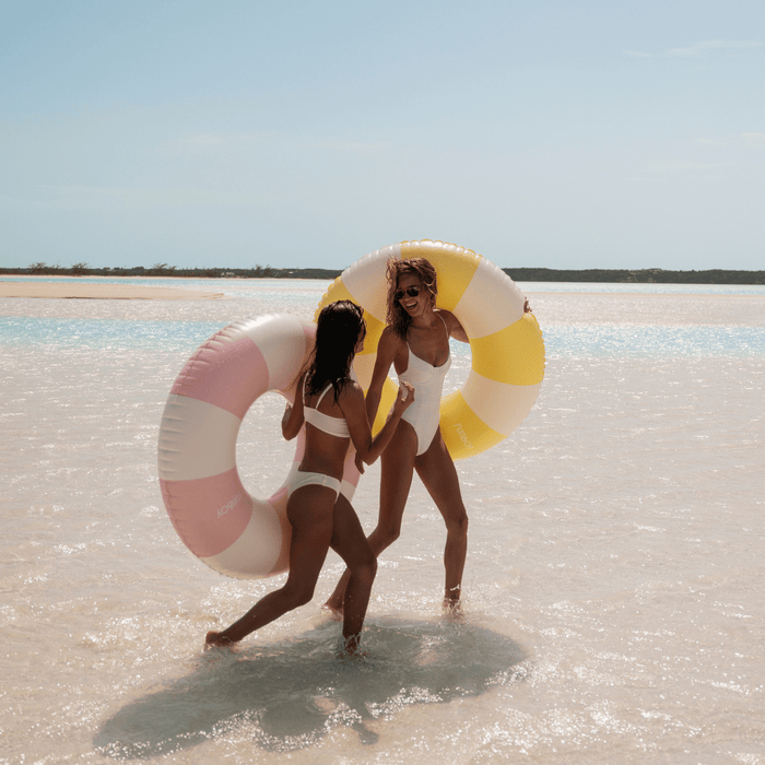FUNBOY - Yellow Vintage Stripe Tube Float