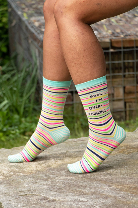 Blue Q - Shhh..I'm Overthinking Crew Socks