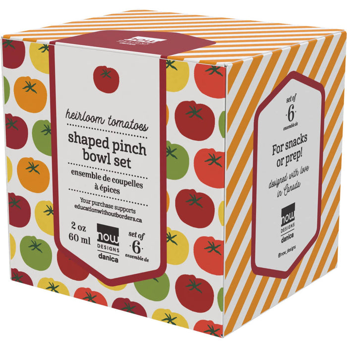 Now Designs by Danica - Heirloom Tomatoes Pinch Bowls Set of 6 Assorted