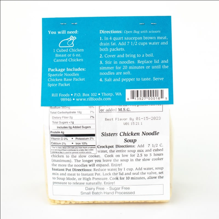 Rill Foods - Large Sisters Chicken Noodle Soup Mix