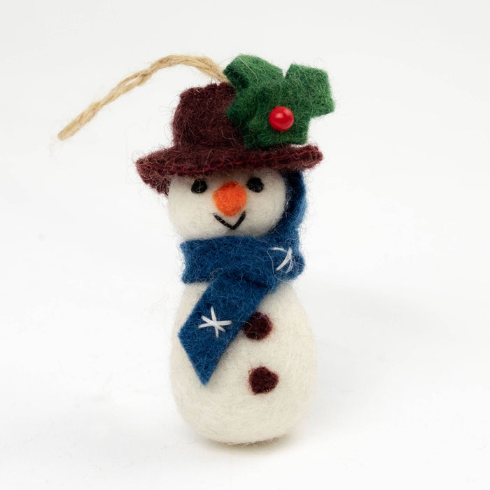 The Winding Road - Winter Ornament Felt Snowmen Assorted