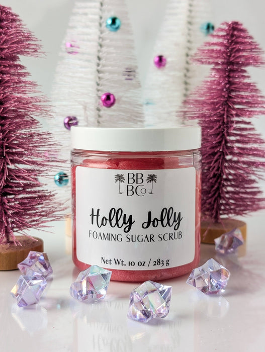 Beachy Bubbles Bath Co - Holly Jolly Foaming Sugar Scrub - Christmas 2025