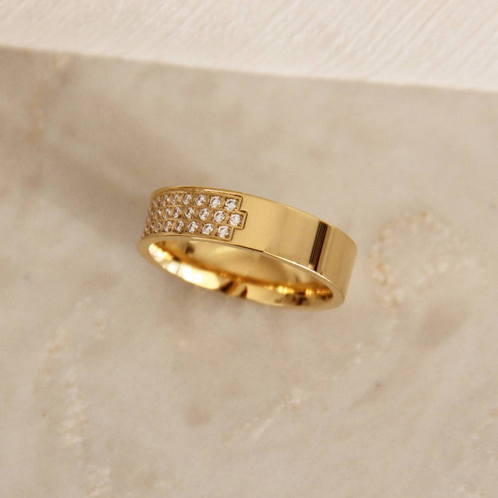 MAIVE - Pave CZ Wide Band Ring