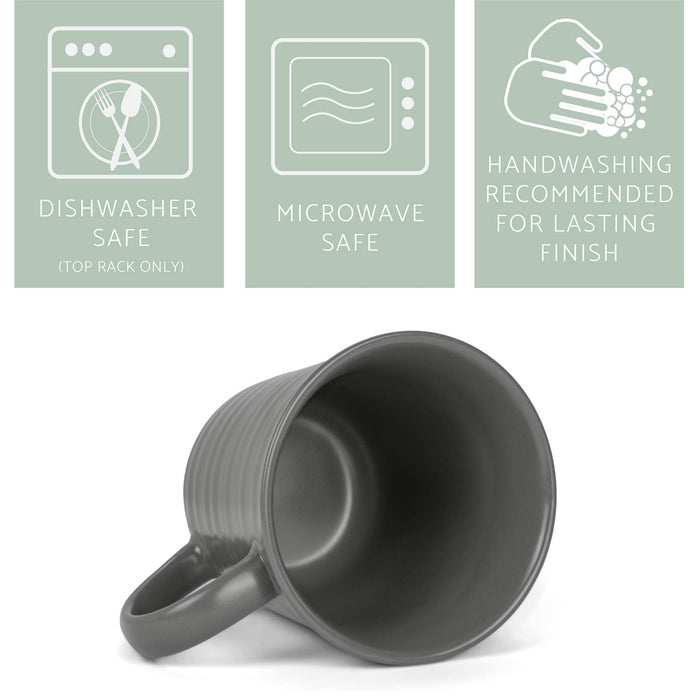 EAST AVENUE - Black Matte Glaze Finish 17 oz PRICE IS PER MUG