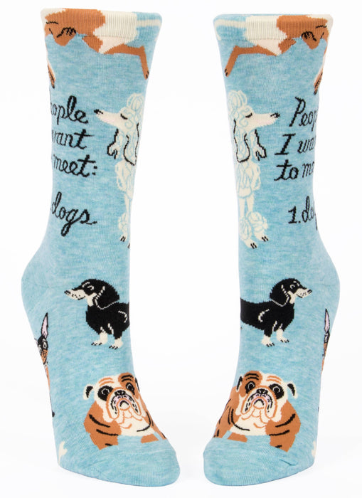 Blue Q - People To Meet: Dogs CrewSocks