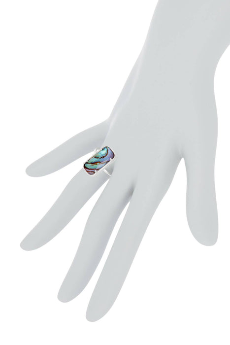 Zoey Simmons Abalone Quartz Rectangle Ring