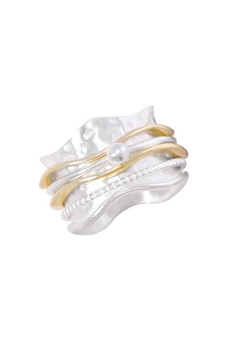 Zoey Simmons - Two-Tone Wave Spinner Ring - SF