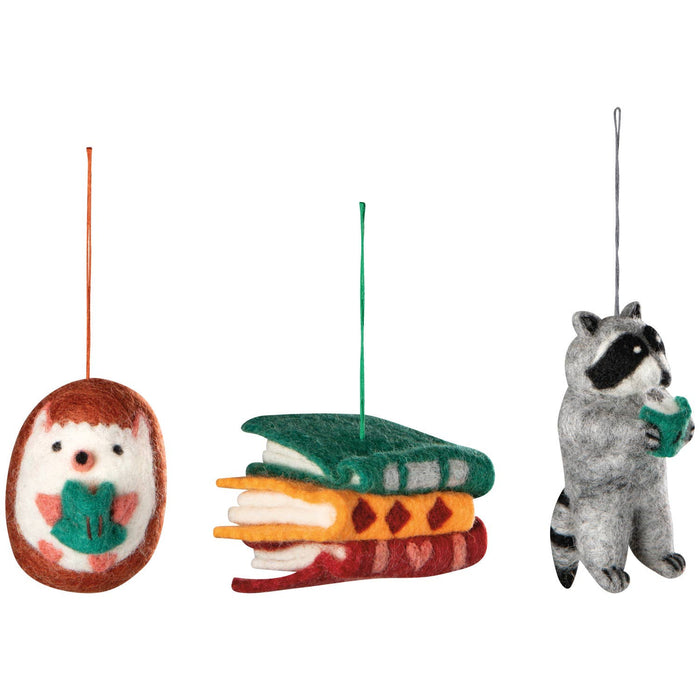 Danica Jubilee - Book Club Felt Christmas Tree Ornaments 3 Styles