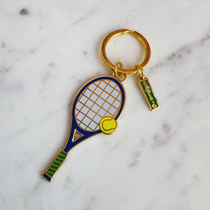 Wildflower + Co. - Tennis Racket Enamel Keychain, ALL COLORS