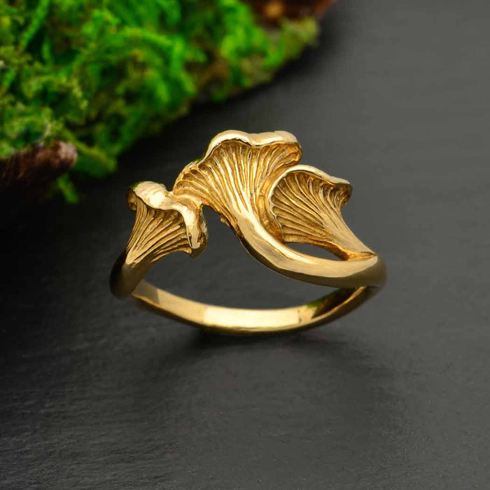 Nina Designs - Sterling Silver or Bronze Chanterelle Mushroom Ring
