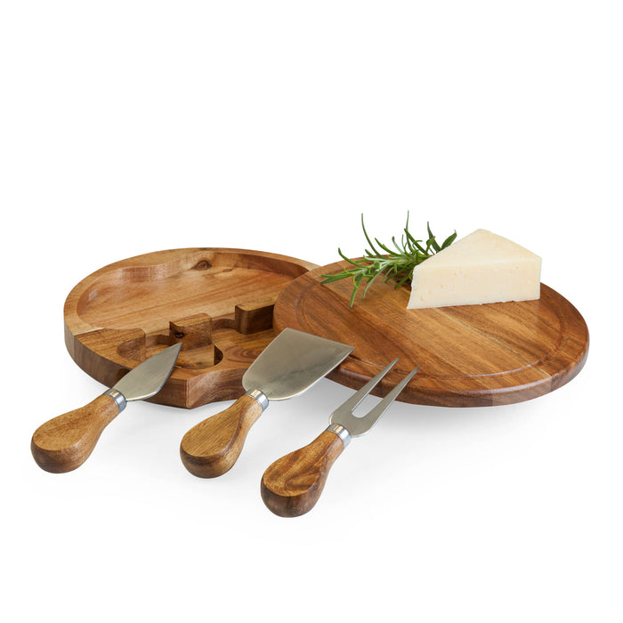Picnic Time Family of Brands - Acacia Brie Cheese Cutting Board & Tools