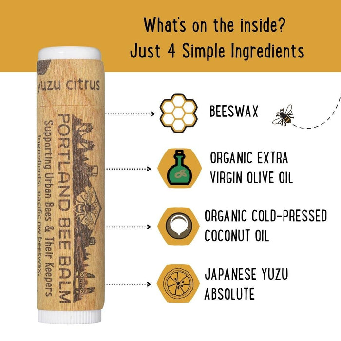 Portland Bee Balm Organic Yuzu Citrus Beeswax Lip Balm