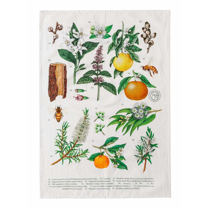 Koala Eco - Linen & Cotton Terra Botanical Tea Towel