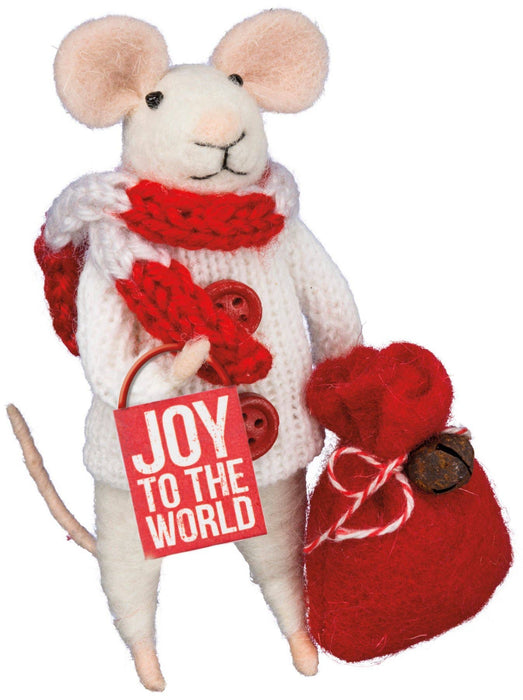 Primitives by Kathy - Mouse & Santa Sack Critter