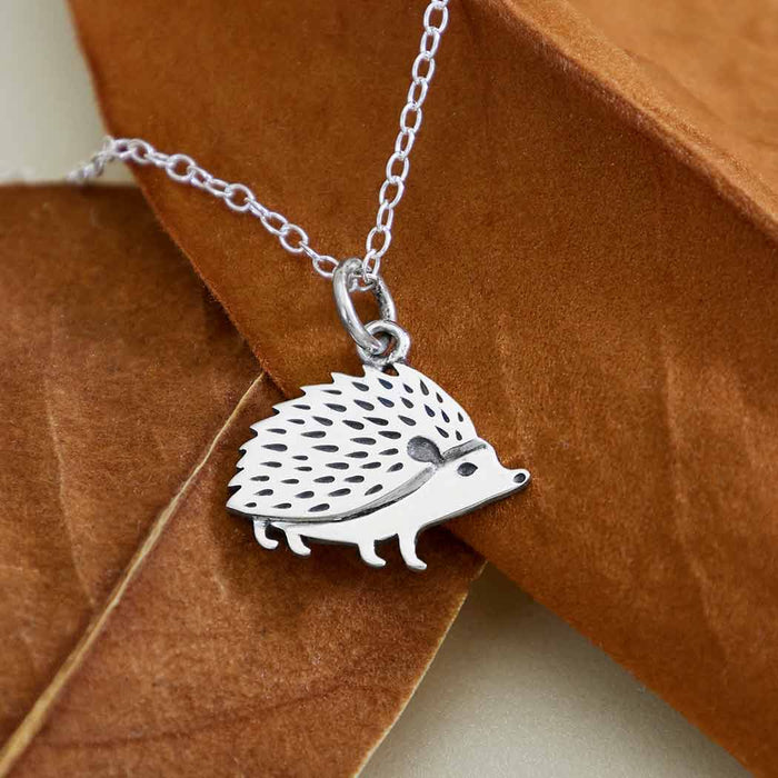 Nina Designs Sterling Silver 18 Inch Hedgehog Necklace