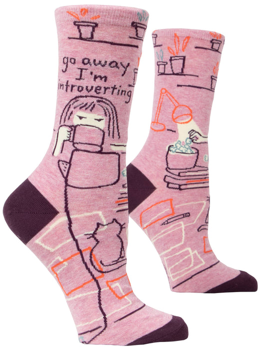 Blue Q - Go Away Introverting Crew Socks