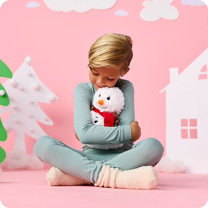 Warmies: America’s Favorite Microwave Plush Brand - Red Scarf Snowman Warmies