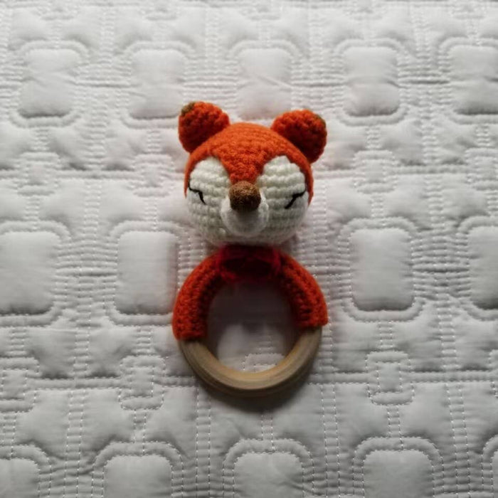 D & C TOYS - Red Fox Hand Crochet Rattle