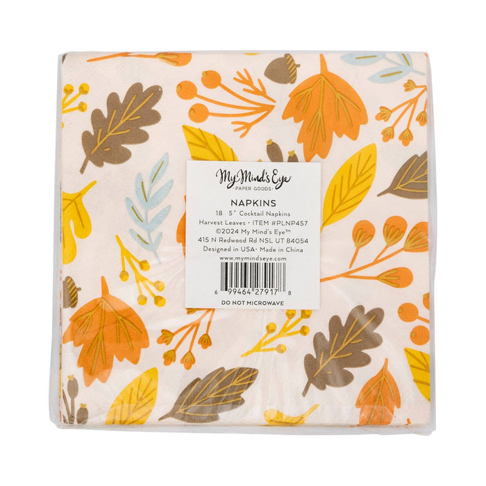 My Mind’s Eye - PLNP457 - Foiled Harvest leaves Cocktail Napkin