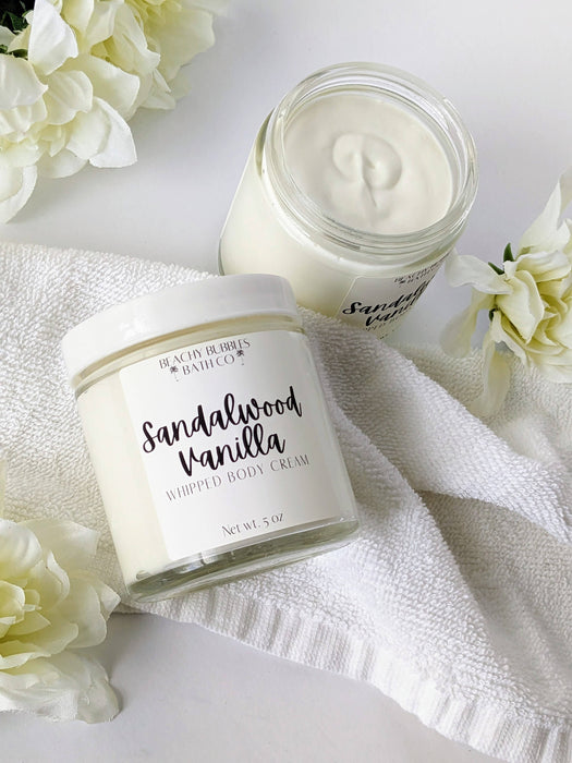 Beachy Bubbles Bath Co Sandalwood Vanilla Whipped Body Cream