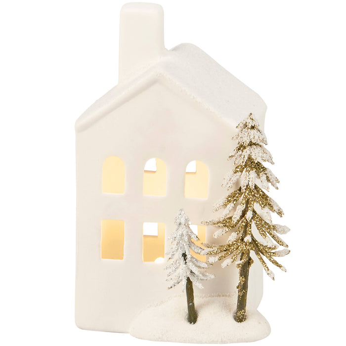 Primitives by Kathy - Lighted Winter House Figurine