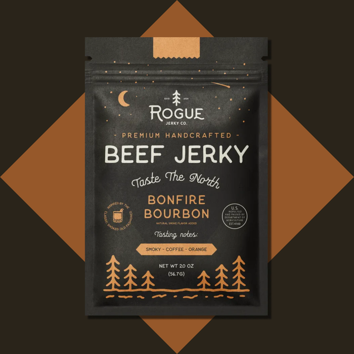 Rogue Jerky Co. - Bonfire Bourbon Beef Jerky - 2.0 OZ.