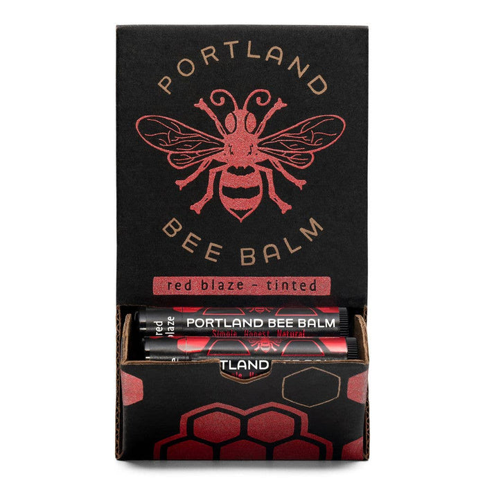 Portland Bee Balm - Red Blaze tinted Beeswax Lip Balms