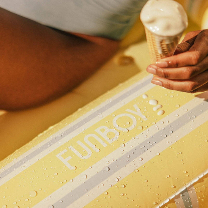 FUNBOY - Tanning Pool Lounger Yellow and Blue