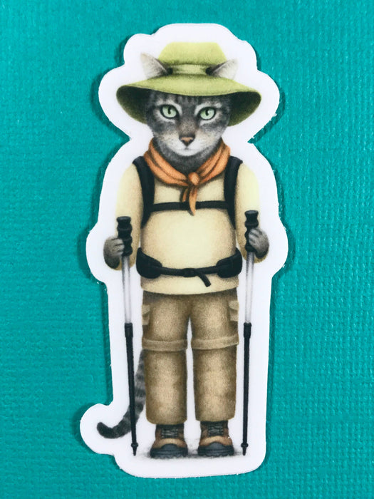 Abundance Illustration Hiker Cat sticker