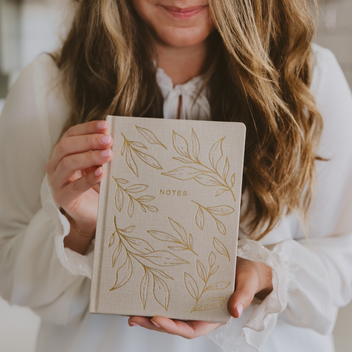 Sweet Water Decor - Gold Leaves Notes Journal - Stationery & Gifts