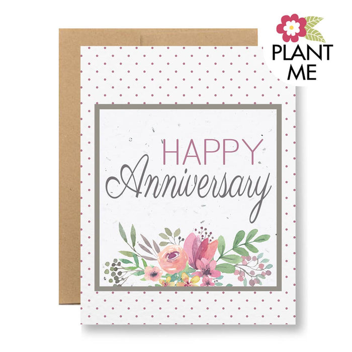 Seedy Cards - Plantable Seed Paper Greeting Card - Happy Anniversary