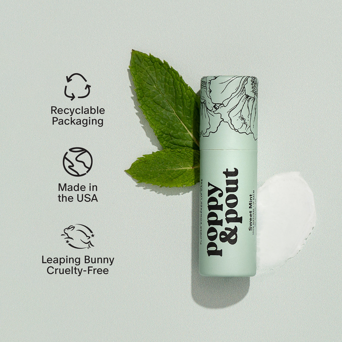 Poppy & Pout - Lip Balm, Sweet Mint
