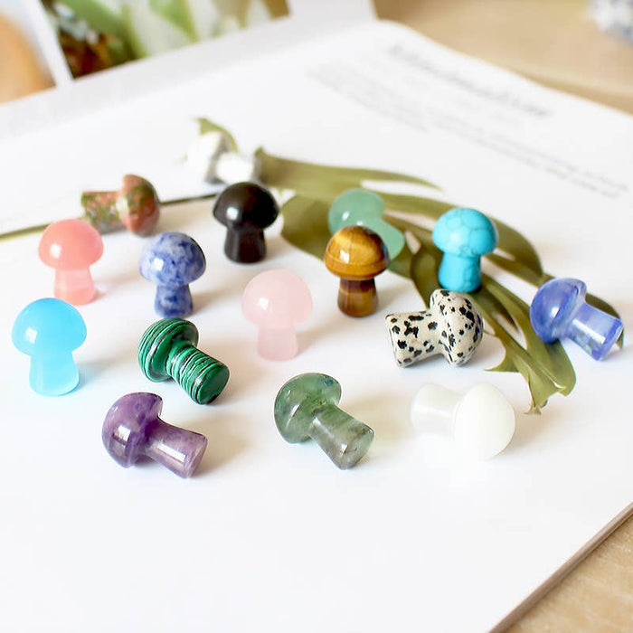 Gypsy Soul - Mini Crystal Mushroom Gemstone - Assortment 24 Pcs