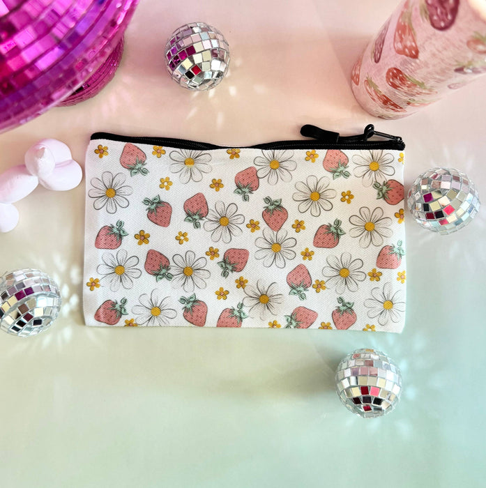 HandCrofted - Straw-Barely Hanging On Zipper Pouch