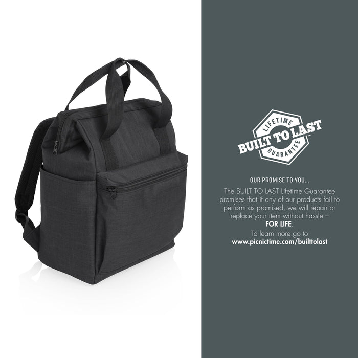 Picnic Time Family of Brands - 15 Can Backpack Cooler, (Heathered Black)