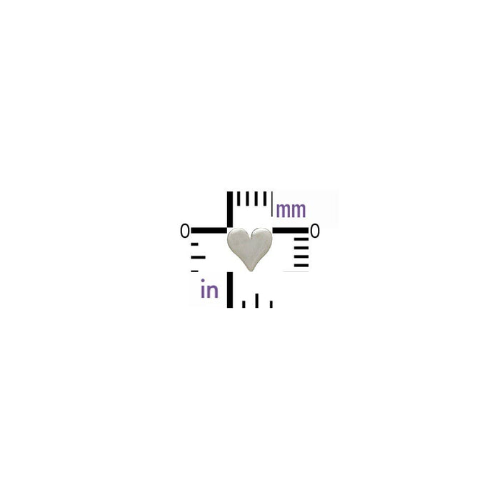 Nina Designs - Silver, Bronze or Gold Tiny Heart Stud Earrings 5x5mm