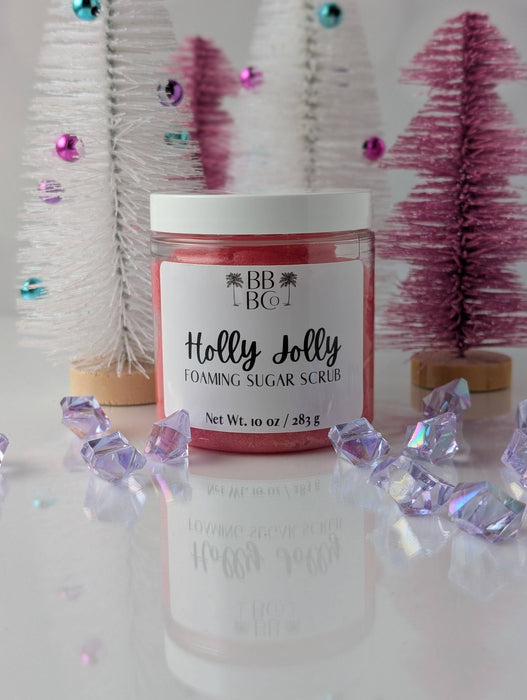 Beachy Bubbles Bath Co - Holly Jolly Foaming Sugar Scrub - Christmas 2025