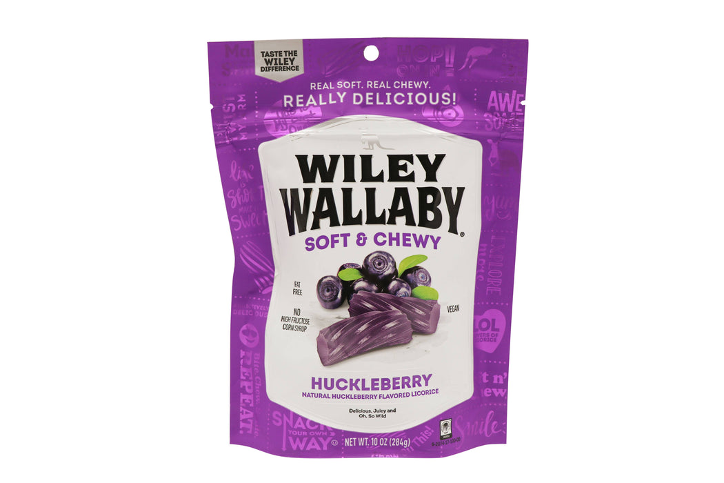 Grandpa Joe's Candy Shop - Wiley Wallaby Huckleberry Licorice, 10oz Bag Soft & Chewy