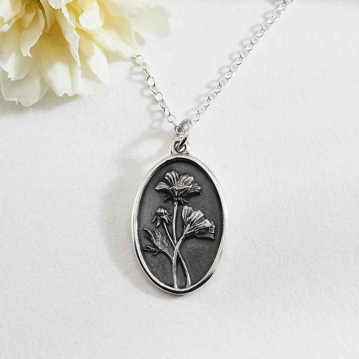 Nina Designs - Sterling Silver Birthflower Necklaces